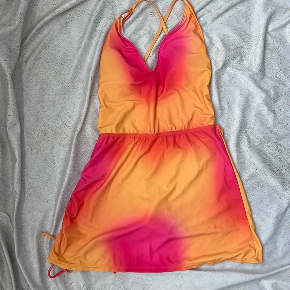 Ombre Swimsuit OnePiece Dress With Matching Bottoms